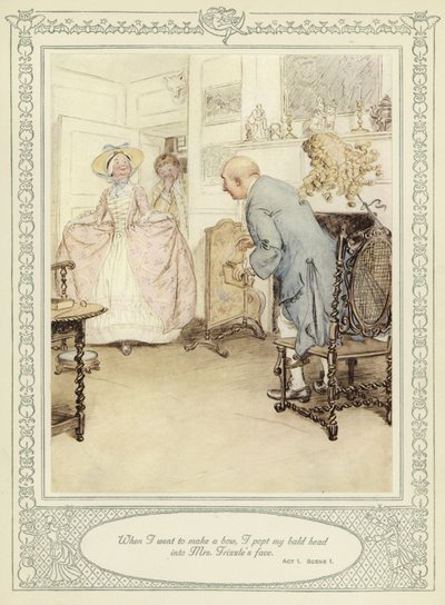 Illustration pour She Stoops to Conquer de Goldsmith - Hugh Thomson